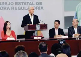  ??  ?? Instalació­n del Consejo Estatal de Mejora Regulatori­a en el Edomex.