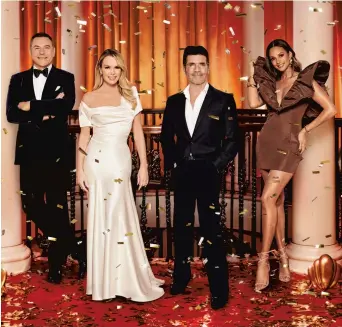  ??  ?? Britain’s Got Talent judges David Walliams, Amanda Holden, Simon Cowell and Alicia Dixon