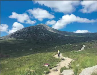  ??  ?? Goatfell is listed as a challengin­g walk in the Stride Out for Scotland guide.