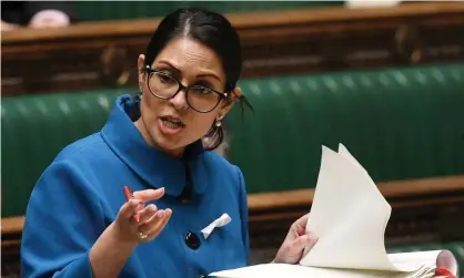  ?? Photograph: Jessica Taylor/UK Parliament/AFP/Getty Images ?? Priti Patel is facing a legal challenge on top of criticism from fellow Conservati­ves for failing to get a grip on the small boats crisis.