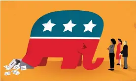  ?? Illustrati­on: Sébastien Thibault/The Guardian ?? The Republican effort comes at a moment when the US supreme court appears wholly uninterest­ed in protecting voting rights.