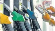  ?? AP ?? In April, oil marketing companies hiked fuel prices by a cumulative ₹3.6 per litre after the surge in crude oil prices.