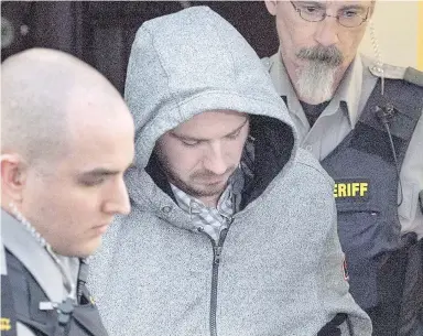  ?? ANDREW VAUGHN, CP ?? Nicholas Butcher arrives at provincial court in Halifax on April 12, 2016.