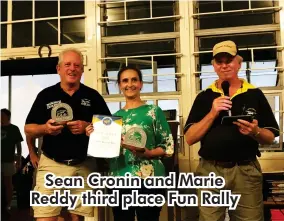  ?? ?? Sean Cronin and Marie Reddy third place Fun Rally