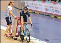  ??  ?? Stephen Dent preparing to compete in the Sainsbury’s 2015 School
Games where he picked up three medals