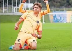  ?? ?? Niño celebra un gol en el Oporto-Atlético de Youth League.