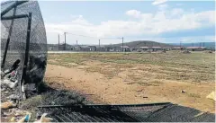  ??  ?? LITTLE CHANGE: R2-million was budgeted for upgrades at the Joe Slovo sports fields but the fencing has been vandalised and the resurfacin­g left halfway