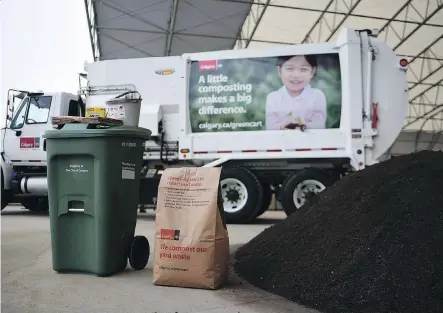  ??  ?? More than 111 million kilograms of compost have been collected in the first year of the green cart compost program.
