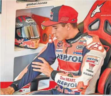  ?? MOTOGP.COM ?? Marc Márquez , en el Gran Premio de Andalucía 2020, antes de decidir no correr en el Circuito de Jerez.