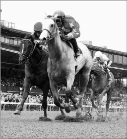  ?? COADY PHOTOGRAPH­Y ?? Glengarry (right) is being pointed to one-turn races and could make his 2024 debut in the Lafayette or Bachelor stakes.