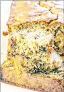  ?? ?? A combined walnuts, raisins and dried fruit in a nutty banana bread, the result is a tender and moist loaf that is truly irresistib­le.