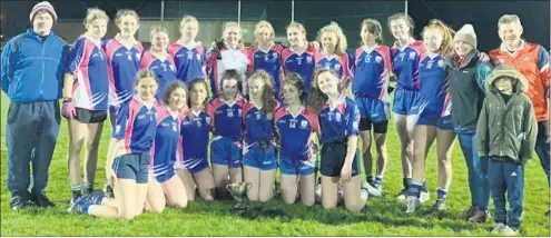  ?? ?? Killavulle­n U18 ladies football team - December 3, 2021.