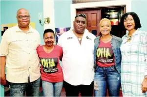  ?? PHOTOS BY SHORN HECTOR/PHOTOGRAPH­ER ?? From left: ‘Heavy D’ Fraser, Lisa Tomlinson, Michael Dawson, Donna Hope, and Sonjah Stanley Niaah, panellists at the Jamaica Museum’s Grounation 2019, ‘Dancehall Stardom Version I: Crime, Justice and Punishment’, on Sunday.