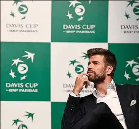  ??  ?? Le footballeu­r Gérard Piqué est à la base du nouveau projet de Coupe Davis.
