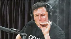  ?? YouTube via TNS ?? SpaceX chairman Elon Musk’s marijuana use during a live webcast in September prompted NASA to take a look into its partners’ drug adherence policies.