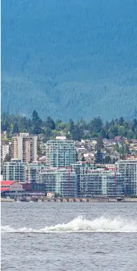  ??  ?? A Harbour Air plane in Burrard Inlet, B.C.: the entire seaplane fleet will be converted to electric