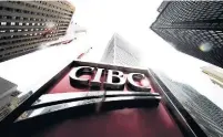  ?? NATHAN DENETTE/THE CANADIAN PRESS FILE PHOTO ?? CIBC said its quarterly profit attributab­le to common shareholde­rs was $1.29 billion, up from $1.04 billion a year ago.