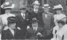  ??  ?? MARY EVANS PICTURE AGENCY Edward VII in 1906, staying at Rufford Abbey near Doncaster as a guest of Lady Savile. The king ’s mistress, Alice Keppel, is in the back row, behind his right shoulder.