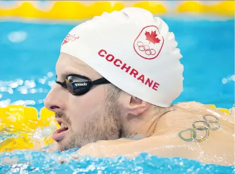  ?? PHOTOS: THE CANADIAN PRESS/FILES ?? Ryan Cochrane has retired from the national team, ending a stellar career that included two Olympics medals.