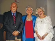  ??  ?? David Nall, Margaret Abernathy and Beth Long, CMC president, from left.