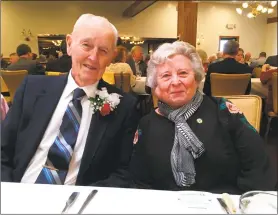  ?? Contribute­d photo ?? Roy G. Hallberg, left, at the Eastern Connecticu­t Lions Humanitari­an of the Year banquet with Jeanette Knotek, a Lions member. He was named the East Hampton Village Lions Club’s Citizen of the Year at an awards dinner June 11 at Dublin Pub.