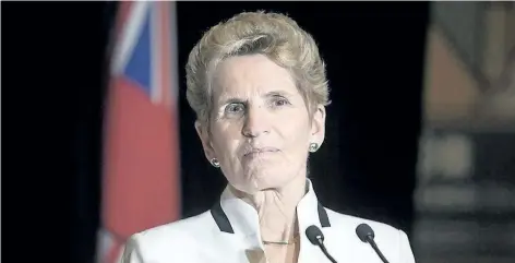  ?? THE CANADIAN PRESS FILES ?? Ontario Premier Kathleen Wynne.