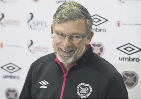  ??  ?? 0 Craig Levein was in high spirits yesterday as he faced the press for the first time since a heart issue saw him hospitalis­ed last month.