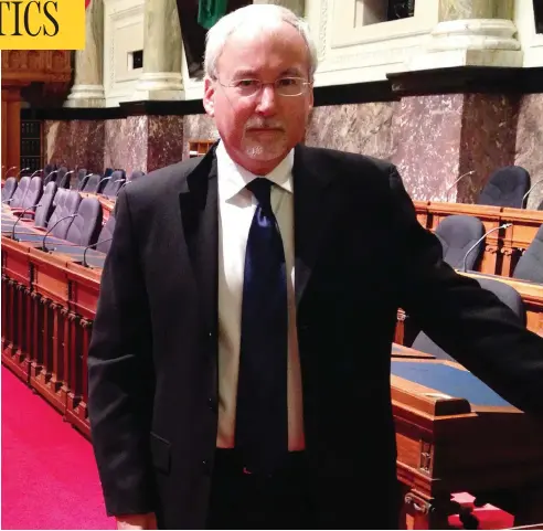  ?? PHOTOS: ROB SHAW / POSTMEDIA NEWS FILES ?? B.C. legislatur­e sergeant-at-arms Gary Lenz, seen in 2016, has been put on leave pending the results of a criminal investigat­ion.