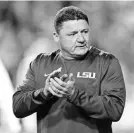  ?? BRETT ROJO, USA TODAY SPORTS ?? LSU gave interim coach Ed Orgeron the full-time job as Les Miles’ replacemen­t.