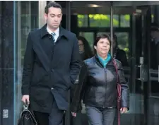  ?? AARON VINCENT ELKAIM /NATIONAL POST ?? Margarita Quintana, the critical children’s aid worker in the Jeffrey Baldwin case, walks out of court after testifying in Toronto on Wednesday.