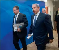  ?? AFP ?? Benjamin Netanyahu arrives to attend the weekly cabinet meeting at his Jerusalem office. —