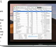  ??  ?? The Network tab in Activity Monitor shows how much data your Mac is sending or receiving.