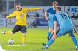  ??  ?? Mitch Megginson scores for Cove