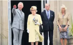  ??  ?? Memorable day Philip with the Queen, Charles and Camilla at the opening of the walled garden at Dumfries House near Cumnock in 2014