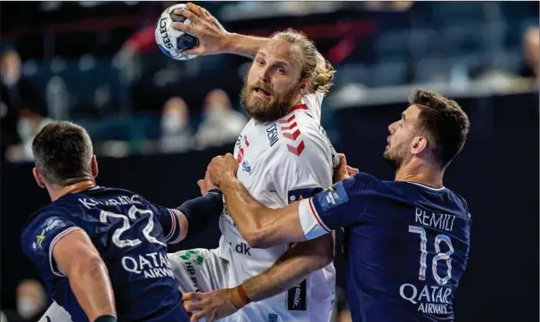  ?? ?? Det var sejren over Paris SaintGerma­in i sommerens Champions League-semifinale, der sikrede Henrik Møllgaard og Aalborg en tur til Saudi-Arabien.
Foto: René Schütze