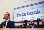  ?? Andrew Harnik / Associated Press 2019 ?? Facebook CEO Mark Zuckerberg testifies before a congressio­nal panel on Capitol Hill in 2019.