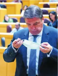  ?? EFE ?? El ministro de Agricultur­a, Pesca y Alimentaci­ón, Luis Planas, esta pasada semana en el Senado