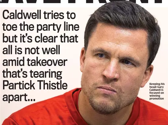  ??  ?? Keeping his head: Gary Caldwell is focused on winning promotion