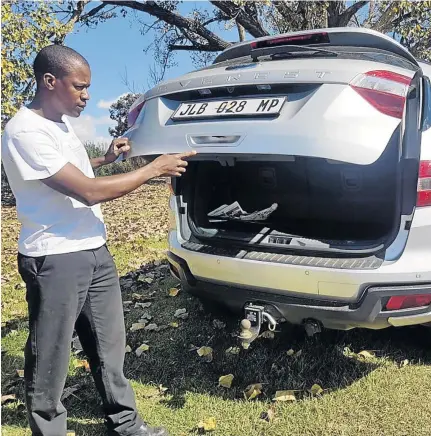  ?? /SUPPLIED ?? Frank Mokoena, 37, of Hendrina in Mpumalanga bought a Ford Everest.