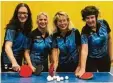  ?? Foto: TTC Langweid ?? Über einen Lehrgang für Hobbyspiel­er sind Yasmin Keller, Dana Behnisch, Ma rianne Förg und Sabine Schmitt Kuchler (von Links) wieder zum Tischtenni­s ge kommen und spielen jetzt als vierte Mannschaft.