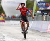  ?? (Photo AFP) ?? Gino Mäder vainqueur à Ascoli hier.