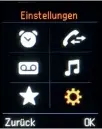  ??  ?? Symbolträc­htig: Die Einträge im Hauptmenü gliedert Gigaset mit sechs Icons.