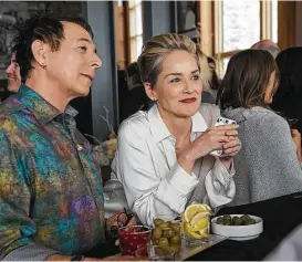  ?? HBO ?? Paul Reubens and Sharon Stone are featured in director Steven Soderbergh’s groundbrea­king HBO series “Mosaic.”