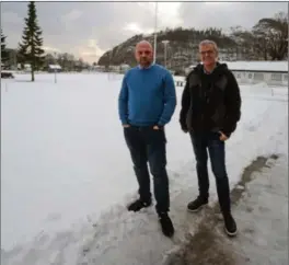  ??  ?? Inspektør Jon Nygård (t.h.) og rektor Ståle Andersen sier at antall elever som søker seg til KVS Lyngdal er økende.