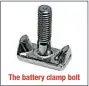  ??  ?? The battery clamp bolt