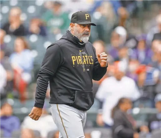  ?? ISAIAH J. DOWNING/USA TODAY SPORTS ?? Pirates manager Derek Shelton has gotten an extension after leading the Pirates to their best start since 1992.