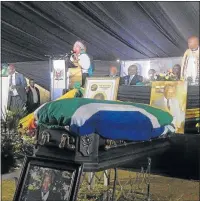  ?? Picture: MKHULULI NDAMASE ?? PAYING TRIBUTE: Sport MEC Pemmy Majodina speaks at the official provincial funeral for former PAC and Pan Africanist Movement leader Clarence Makwetu near Cofimvaba on Saturday