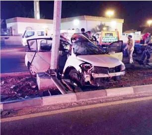  ?? Supplied photo ?? Failure to observe a safe distance between vehicles and lane discipline, and poor overtaking are some of the main causes of accidents in Ras Al Khaimah, according to the police. —