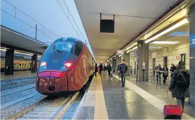  ?? Picture: 123rf.com/polifoto ?? QUICK STOP A high-speed train waits for passengers at the Garibaldi station in Naples, Italy.