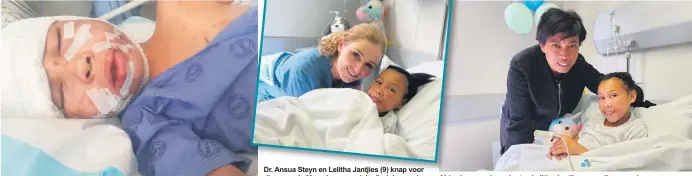  ?? ?? Jordan se storie Lelitha se ouers het doelbewus die storie van die media
Ahisa Louw en haar dogter, Lelitha Jantjies, voor die operasie Maandagogg­end.